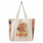 BROADREAM Canvas Tote Bag Aesthetic - Zippered Book Tote Bag with Interior Pocket by Cute Shoulder Tote Bags for Women Shopping & Travel - Best Gift for Teacher Mom Friendship Wife Classmate Birthday