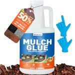 Mulch Glue- 64OZ Strong Mulch Glue for Landscaping, Non-Toxic Mulch Glue, Mulch Anchor, Pea Gravel Glue Stabilizer, Rock Glue for Landscaping, Gravel Glue, Rubber Mulch Glue, Mulch Glue for Garden