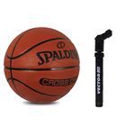 Spalding Cross Over Official Basketball Ball Senior Men Ball Size 6 + Air Pump