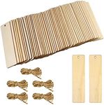 50 Pcs Wooden Blank Bookmarks, Unfi