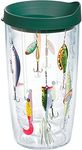 Tervis Fishing Lures Made in USA Double Walled Insulated Tumbler Travel Cup Keeps Drinks Cold & Hot, 16oz, Classic