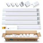 Flehomo Mini Split Air Conditioner Line Set Cover Kit, 4" 16.5Ft Decorative Tubing for Heat Pumps System and Central Air Conditioner