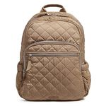 Vera Bradley Performance Twill Campus Backpack, Meadowlark Tan, One Size