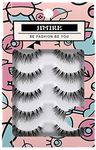 JIMIRE Fake Eyelashes Natural Lashes False Eyelashes Multipack Pink