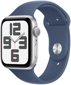 Apple Watch SE (2nd Gen) GPS 40mm Smartwatch with Silver Aluminium Case with Denim Sport Band - S/M. Fitness and Sleep Trackers, Crash Detection, Heart Rate Monitor, Retina Display