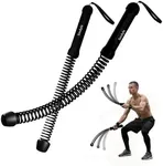 Soulyis Cordless Battle Ropes for Home Gym - Weighted Workout Rope for HIIT, No-Jump Full-Body Exercise, Portable Fitness Equipment for Men & Women (Black)