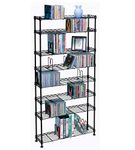 Maxsteel 8 Tier Steel Wire Shelving for 440 CD/228 DVD/264 BluRay/Games Media Black