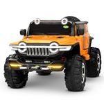 Baybee Hulk Battery Operated Jeep for Kids, Ride on Toy Baby Car with LED Light & Music | Kids Jeep Battery Car | Rechargeable Electric Jeep Car for Kids to Drive 2 to 10 Years Boy Girl (Orange)