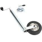 Supernic Jockey Wheel 48mm Telescopic Medium Duty Jockey Wheel and Clamp with Stand Wheel Standard for Trailers Caravans