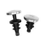 OXO Steel Spillproof Wine Stopper Set, Black