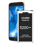 LCLEBM [5200mah] Galaxy S5 Battery Li-ion Replacement Battery for Samsung Galaxy S5 G900A G900P G900V G900T G900F G900H G900R4 I9600 Galaxy S5 Battery Replacement