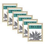 MCS Gallery Essential Picture Frames, Photo Gallery Wall Frame Set, Natural Woodgrain, 8 x 10 Inch, 6-Pack