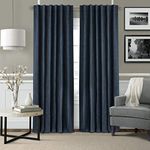 Elrene Home Fashions Leila Single Blackout Window Curtain Panel, 52"x84" (1, Navy