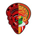BIRD'S MIND Kathakali and Theyyam Souvenir Fridge Magnets for Home Kitchen Refrigerator Stylish Gift Decor (3 x 3.7 inch)