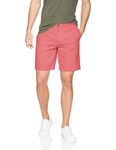 Amazon Essentials Men's Slim-Fit 9 Inch Chino Shorts, Washed Red, 29W