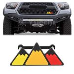 Miytsya Pack-1 Tri-Color Grille Emblem, Car Truck Badge Fits for Tacoma 4Runner, Car Decoration Accessories, Triangle Grille Emblem for Car (Triangle-Yellow, Orange, Red)