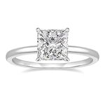 EAMTI 2CT 925 Sterling Silver Engagement Rings Princess Cut Cubic Zirconia CZ Wedding Promise Rings for Her Stunning Wedding Bands for Women Size 7