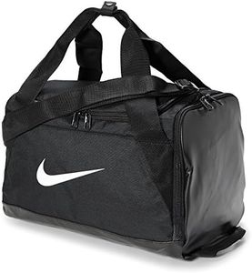 NIKE Brasilia Training Duffel Bag, Black/Black/White, X-Small