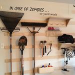 In Case of Zombies Wall Decal Vinyl Lettering Fun Decal