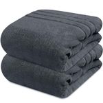 Towelogy Extra Large Bath for Adults 90x140cm 100% Egyptian Cotton Zero Twist Absorbent & Super Soft Hotel Quality | Ecofriendly Oeko-Tex Certified (Charcoal, 2)