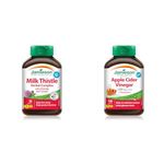 Jamieson Herbal Complex Milk Thistle (Daily Liver Detox), 30 Count (Pack of 1) & Apple Cider Vinegar 1,000 mg Plus Chromium - Gluten-Free