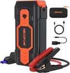 NEXPOW Battery Jump Starter 2500A Car Jump Starter (up to 8.0L Gas/8L Diesel Engines) 12V Car Battery Booster Pack with USB Quick Charge 3.0 and 4 LED Modes Red Blue Warning