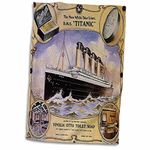 3D Rose Vintage White Star Line Titanic Vinolia Otto Toilet Soap Advertising Poster Towel, 15" x 22"