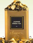 Chayam Jasmine Green Tea | 50g Loose Leaf with Real Jasmine Flowers & Natural Aroma | Antioxidant-Rich Detox Green Tea for Stress Relief & Relaxation | Premium Wellness Tin