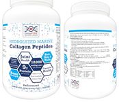 600gr (21oz) Hydrolyzed Marine Collagen Peptides, Supports Skin, Nail, Hair, Bone, Joints and Digestive Health, Unflavour, Made in Canada