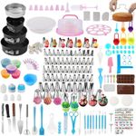 Cake Decorating Turntable,Cake Decorating Supplies with Decorating Comb/Icing Smoother(3pcs),2 Icing Spatula with Sided & Angled …