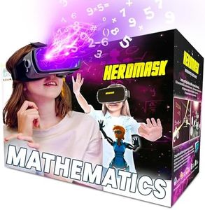 Heromask VR Headset + Maths Games (Boys&Girls 5-12) — Fun Gift to Practice Addition, Times Tables & More with Virtual Reality — Surprise kids with this Educational Toy!