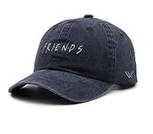 Waldeal Women's Friends Baseball Caps Embroidered Adjustable Denim Ball Cap Dad Hat