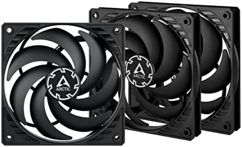 ARCTIC P12 Slim PWM PST (3 Pack) - PC Fans, 120mm Case Fan with PWM Sharing Technology (PST), Pressure-optimised, Quiet Motor, Computer, Extra Slim, 300–2100 RPM - Black