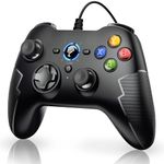 EasySMX Ps3 Wired Game Controller For Microsoft Xbox 360 Game System Joystick With Dual-Vibration Turbo & Trigger Buttons For Windows/ Android/ Ps3/ Tv Box, Not Xbox 360 Console (Black)