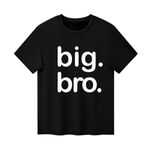 Koijhnb Baby Boys Big Brother Toddler T Shirt Big Bro Pregnancy Announcement Shirts Graphic Tee Crewneck Short Sleeve Clothes (Big Bro Black, 3-4 Years)