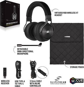 CORSAIR VIRTUOSO RGB Wireless Gaming Headset – Black