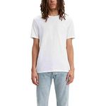 Levi's Men's Slim Fit Crewneck T-Shirt (2-Pack), White + White, Large