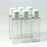 FUTURA MARKET 16 Pcs [ 100 ML Empty Clear Transparent Refillable Plastic Bottles with Flip Top Caps for DIY Projects & Travellers - 16 Pcs [ 100 ML ]