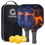 Gonex Pickleball Paddles, USAPA Graphite Pickleball Set, Carbon Fiber Pickleball Racket, Lightweight Fiberglass Pickle Ball Paddle with 4 Balls, Portable Carry Bag