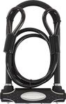 Master Lock 8274EURDPRO Hardened Steel U Heavy Duty Bike D Lock with Cable, Black, Medium