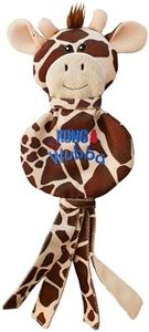 KONG - Wubba No Stuff Giraffe - Dog Tug of War and Fetch Toy (Assorted Colours) - for Large Dogs