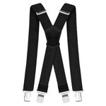 Pejoye Mens Braces 4 cm Wide 1.5 inch Heavy Duty Suspenders for Trousers with 4 Strong Metal Clips Adjustable and Elastic for Men and Woman X Form…