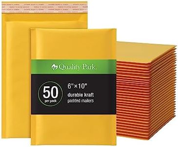 Quality Park Bubble Mailers, 6 x 9 Shipping Envelopes, Self-Seal, Durable Brown Kraft Padded Envelopes, Redi-Strip Peel Off Closure, 50 Per Box (QUA85755)