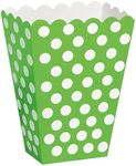 Lime Green Polka Dot Popcorn Treat Boxes, 8ct