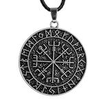 1pcs Norse Vikings Amulet Pendant Necklace Norse Vegvisir Rune Necklace Pendant Necklace Jewelry