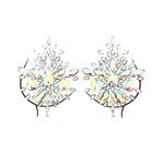 Neva Nude Frozen Crystal Nipztix Pasties Nipple Covers,One Size,Multi Color