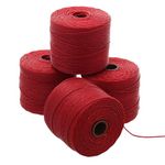 The Beadsmith S-Lon #18 Cord – Red Hot Color - Tube of 4 spools - 77 Yards - Ideal for Stringing Beading Crochet and Micro-Macrame Jewelry- Compatible with Kumihimo Projects