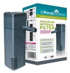 allpondsolutions Fish Tank Filter, 300IF Internal Aquarium Water Filter for Small Coldwater or Tropical Aquariums for Tanks Up to 70 Litres – Include Spray Bar and Venturi to add Oxygen.