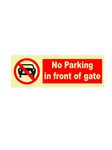 999Store office supplies sunboard no parking in front of gate sticker signage sign board Yellow Red (30X10 Cm)