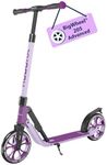 HUDORA BigWheel® 205 Advanced Scooter - Comfortable aluminium scooter for up to 100kg - Height-adjustable & foldable kick scooter - Kick scooter for children/teenagers & adults